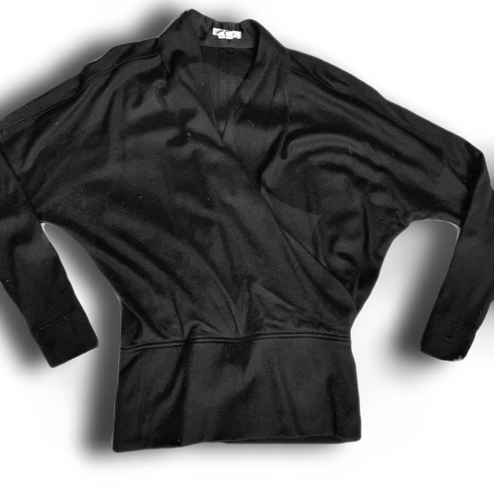 HELMUT LANG VINTAGE V-Neck layered Long Sleeve Viscose sweater